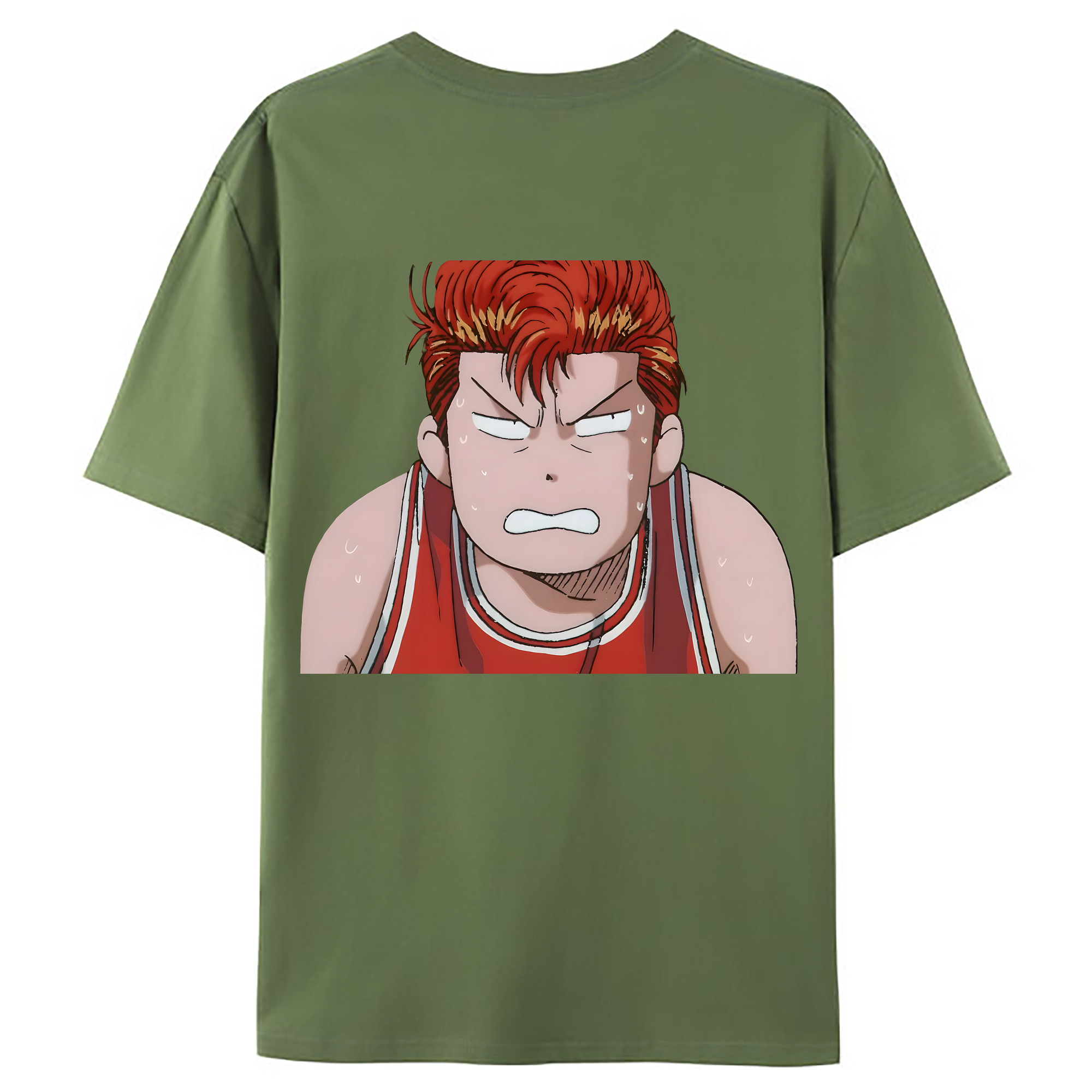 （画像用） SLAM DUNK／スラムダンク 綿100％ メンズ半袖Tシャツ（バックプリント） 通気性